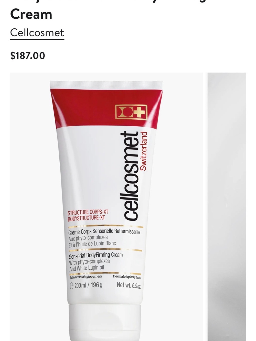 Cellcosmet NEW Bodystructure XT Bodyfirming Cream $187 MSRP